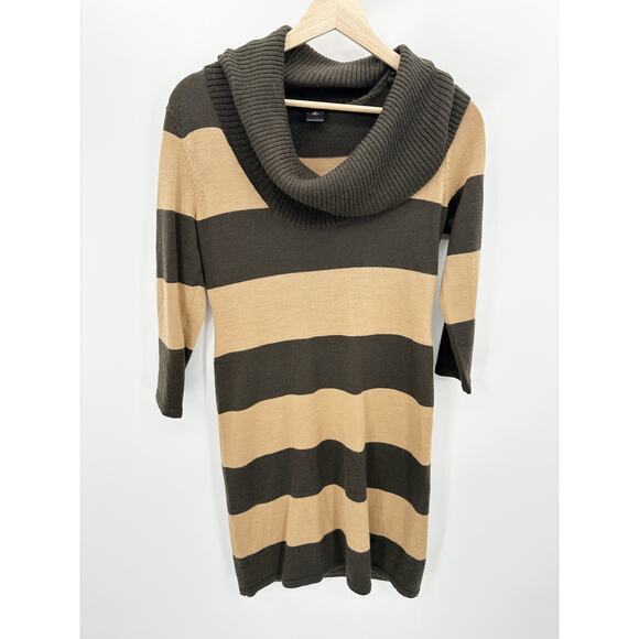 Ann Taylor Factory‎ Brown Tan Merino Wool Sweater Dress Women's Size X-Small XS - Picture 1 of 8